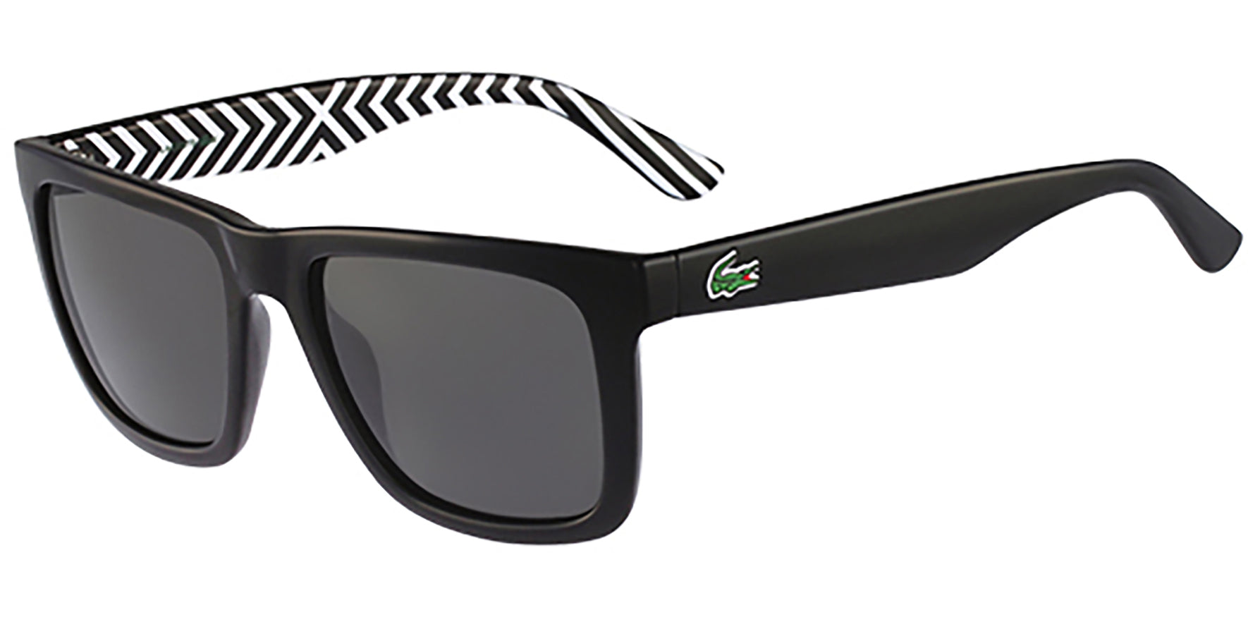 Lacoste Soft Square w/ Striped Temple Print - Eyedictive