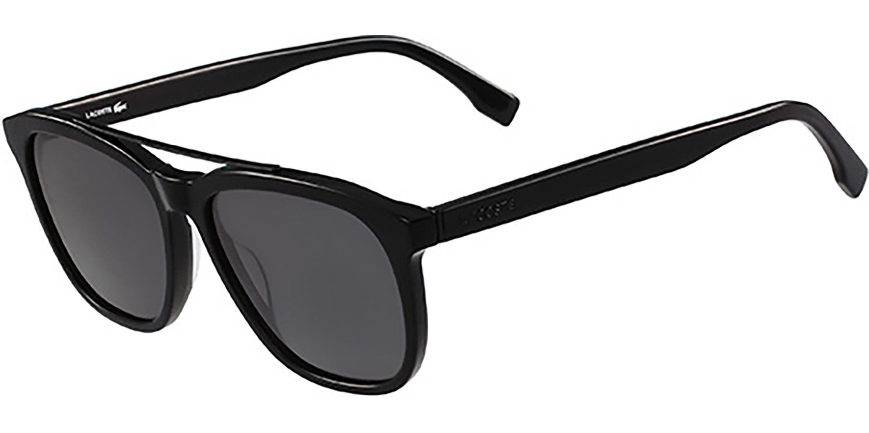 Lacoste Black Square Brow Bar w/ Grey Lens - Eyedictive