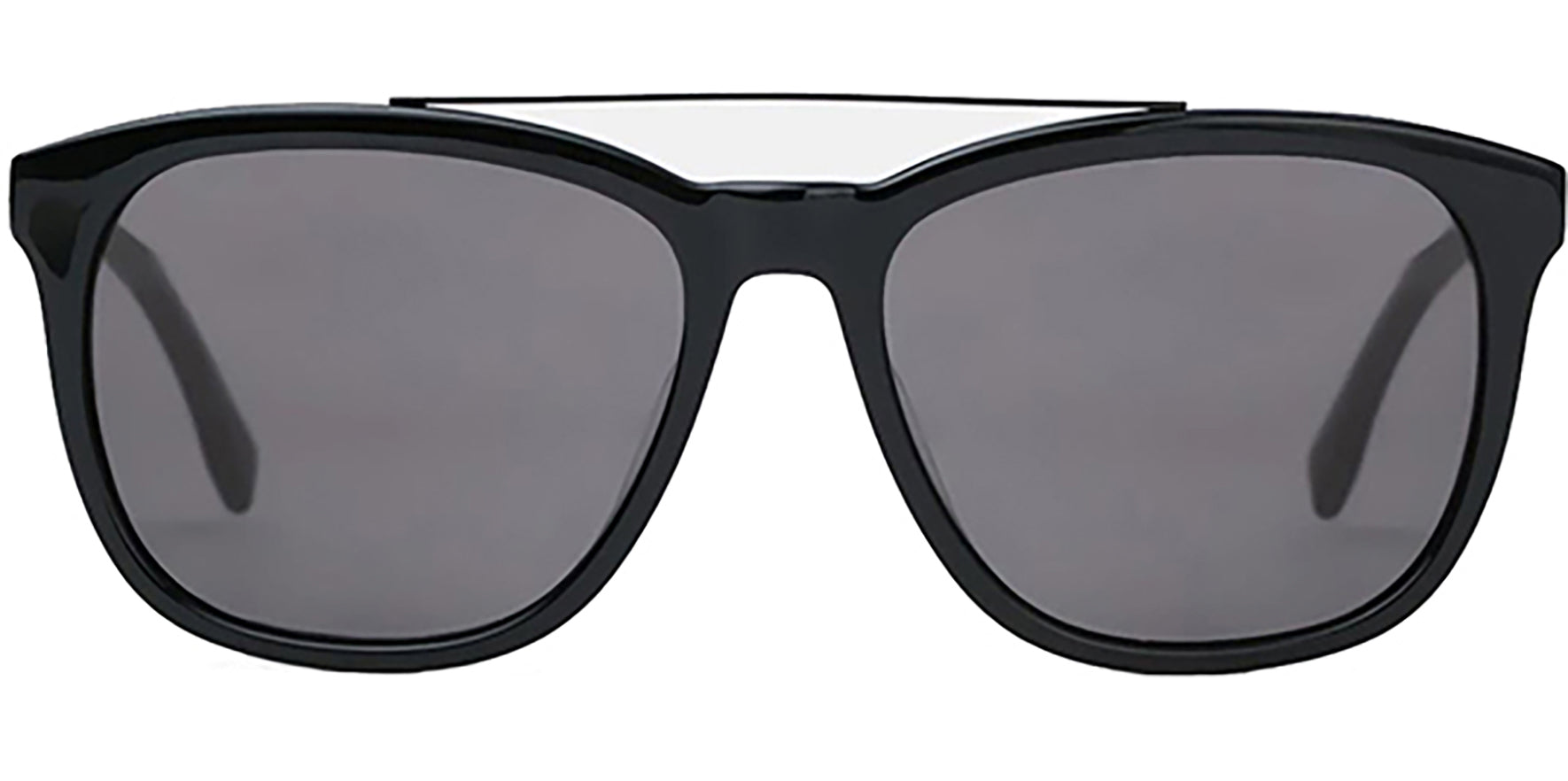 Lacoste Black Square Brow Bar w/ Grey Lens - Eyedictive