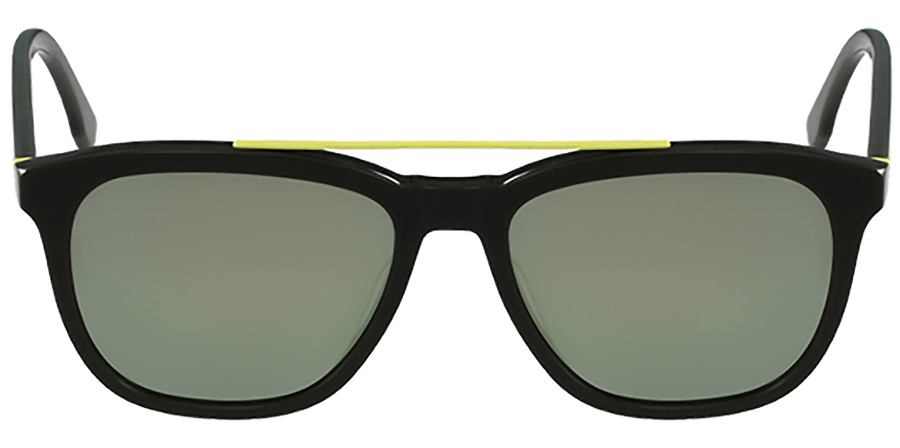 Lacoste Green Square Brow Bar w/ Mirrored Lens - Eyedictive