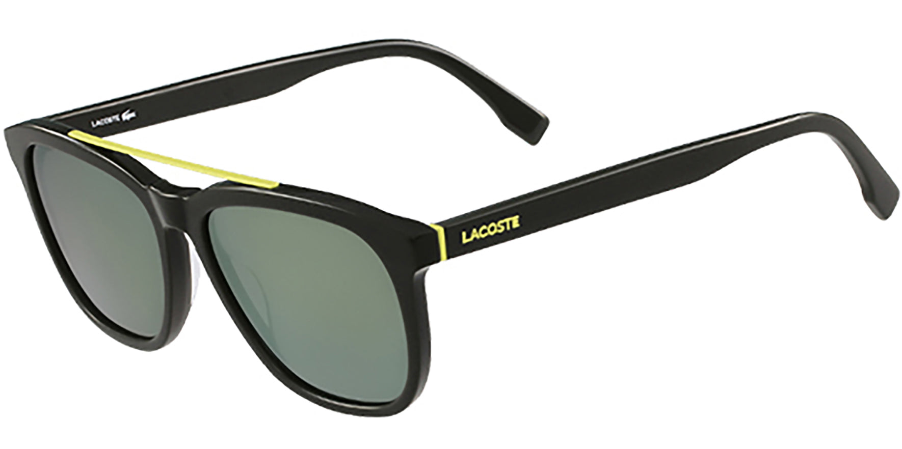 Lacoste Green Square Brow Bar w/ Mirrored Lens - Eyedictive