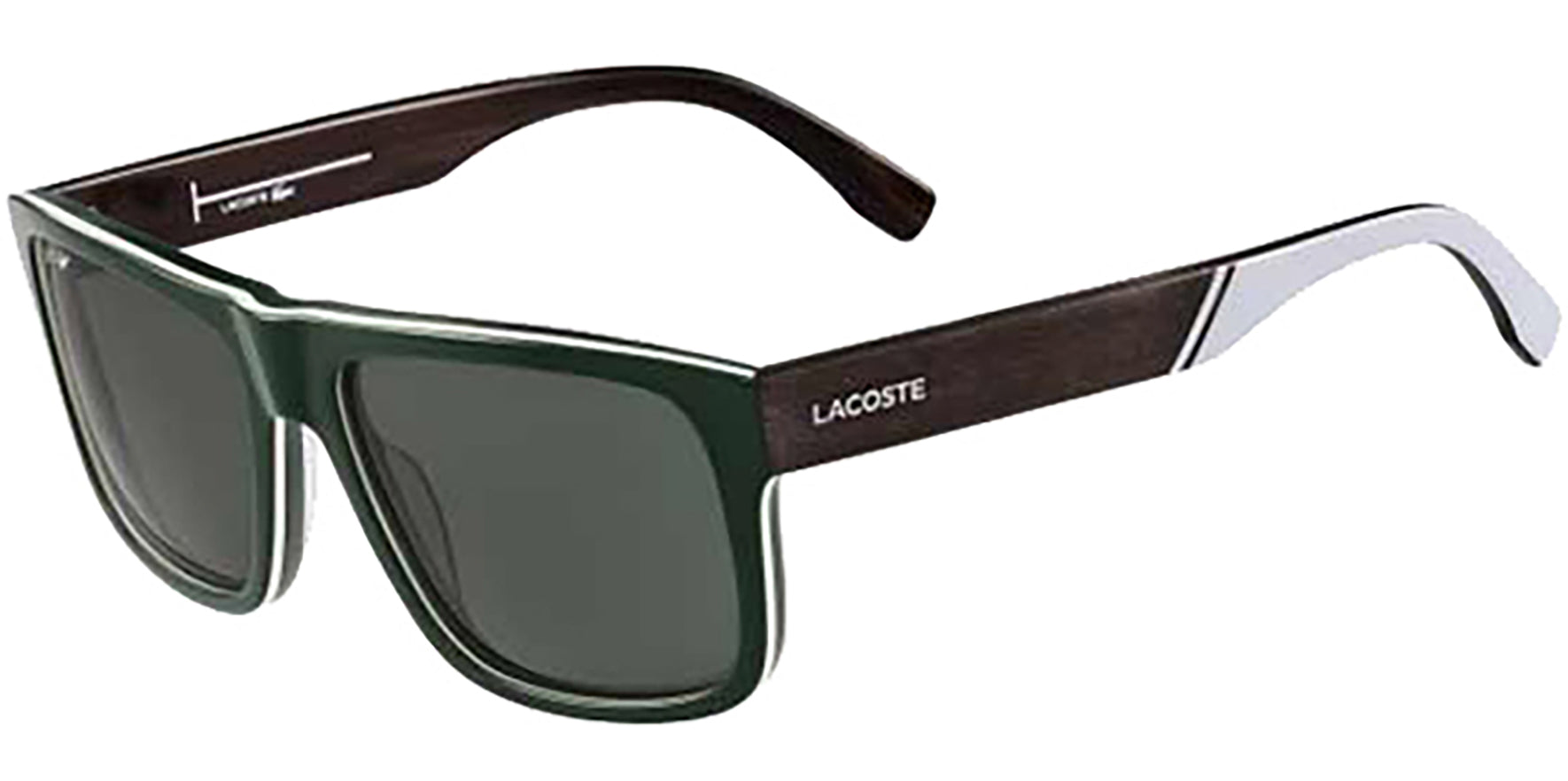 Lacoste Green Multi-Color Square Flat Top - Eyedictive