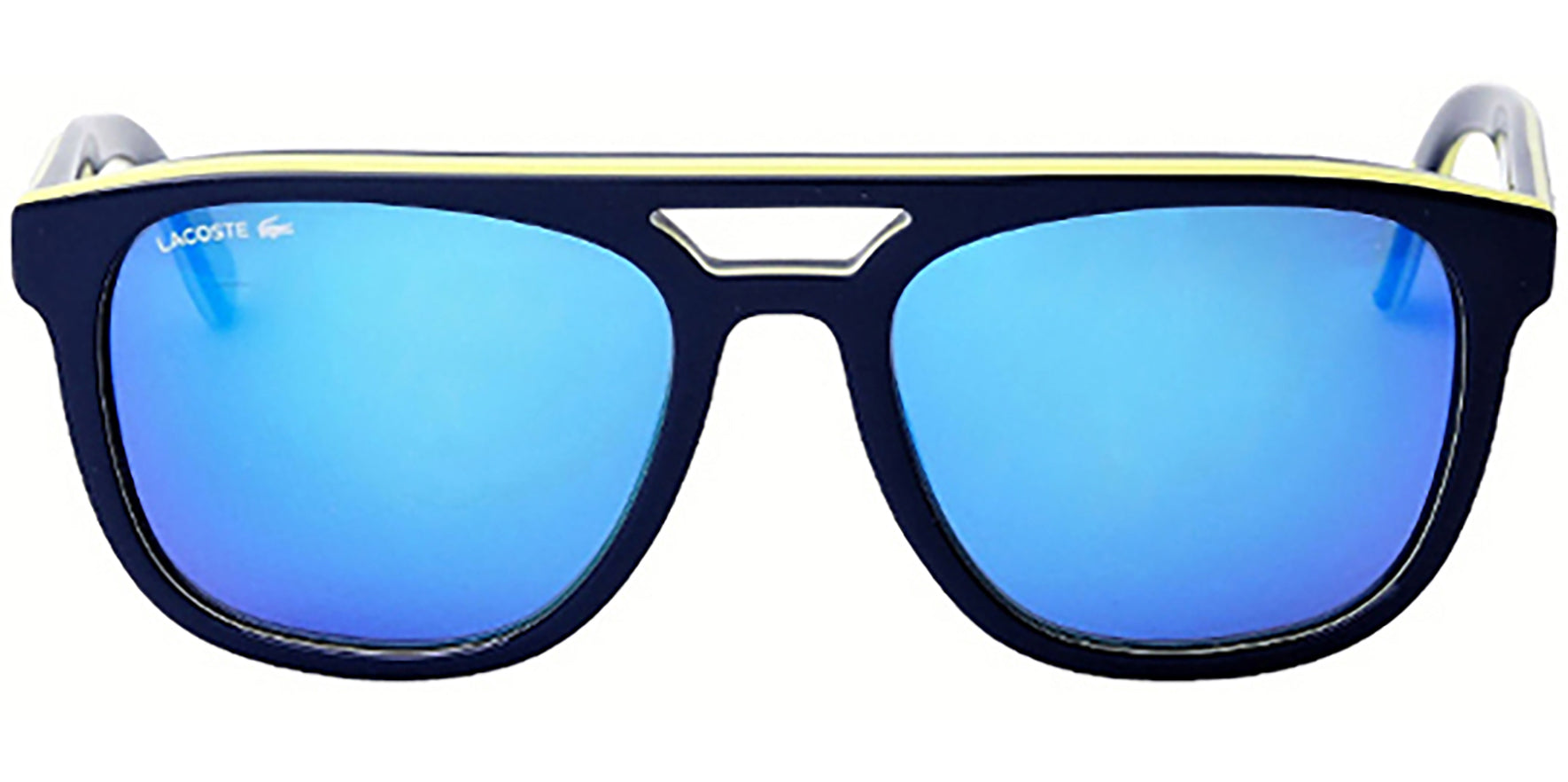 Lacoste Flat-Top Pilot w/ Blue Mirror Lens - Eyedictive