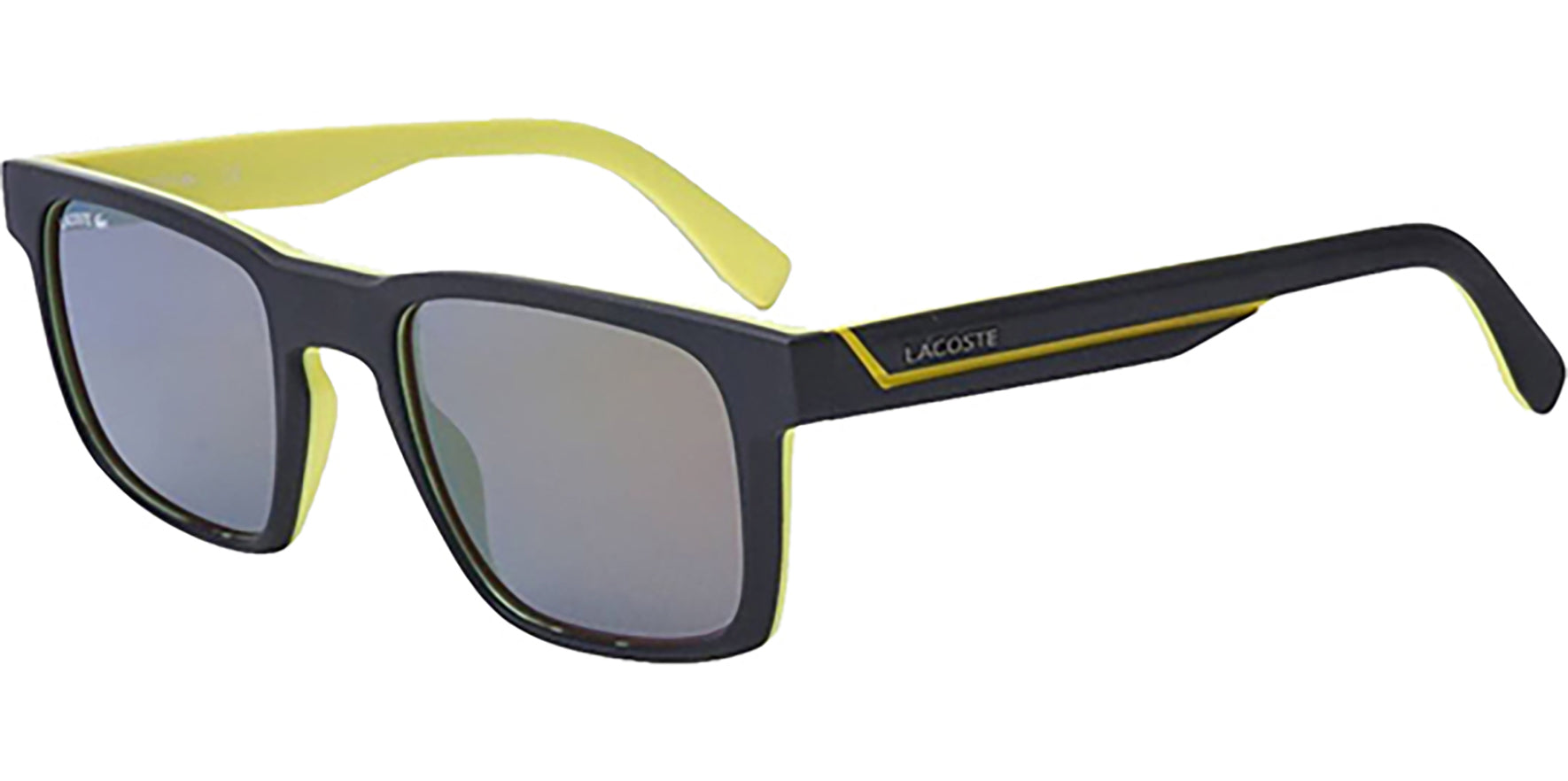 Lacoste Matte Square w/ Yellow Flash Lens - Eyedictive