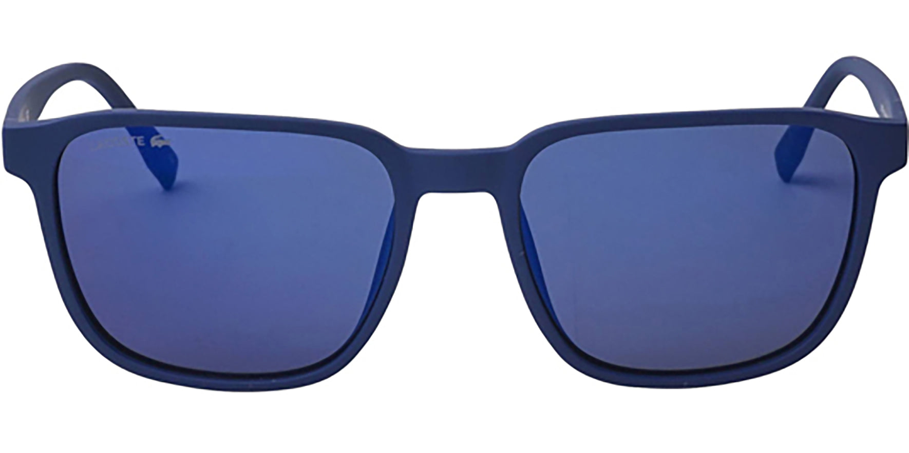 Lacoste Matte Blue Square w/ Color Block Temples - Eyedictive