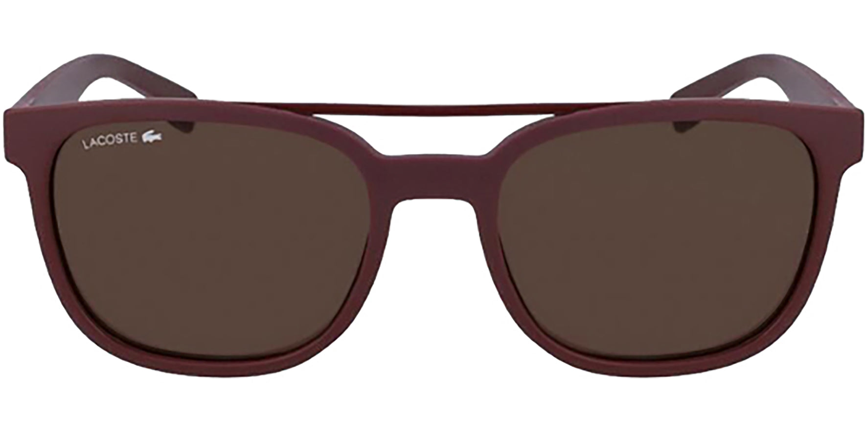 Lacoste Matte Burgundy Brow Bar Square - Eyedictive