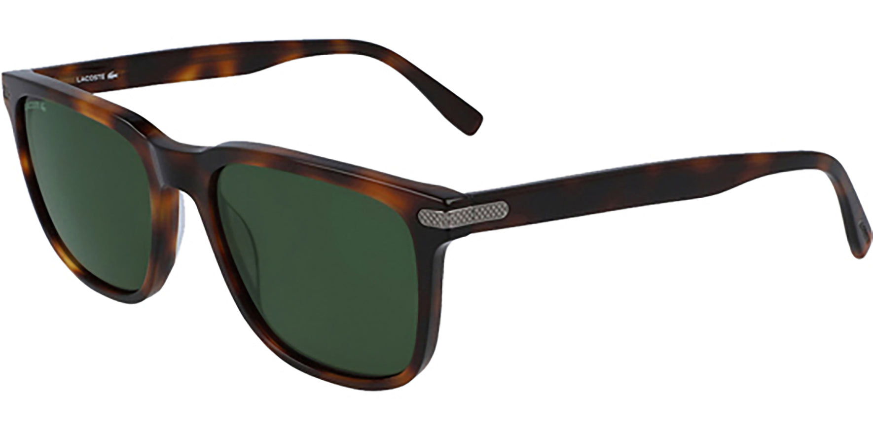 Lacoste Blonde Havana Square Classic w/ Green Lens - Eyedictive