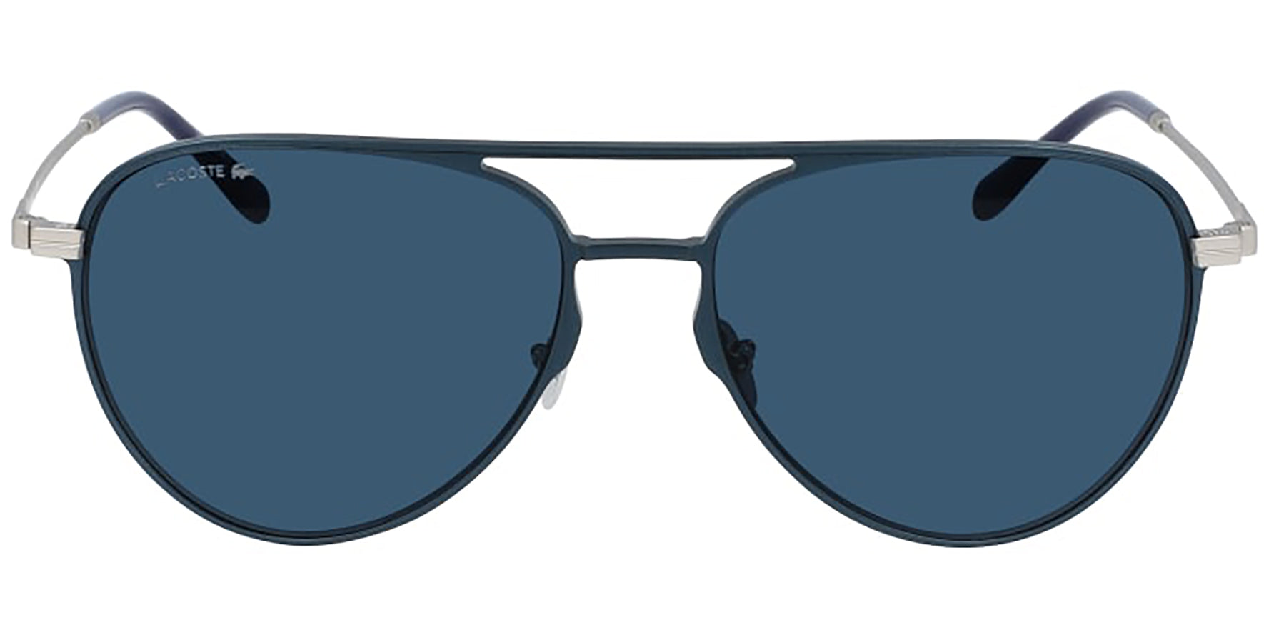 Lacoste Aluminum & Beta Titanium Flat-Top Aviator - Eyedictive