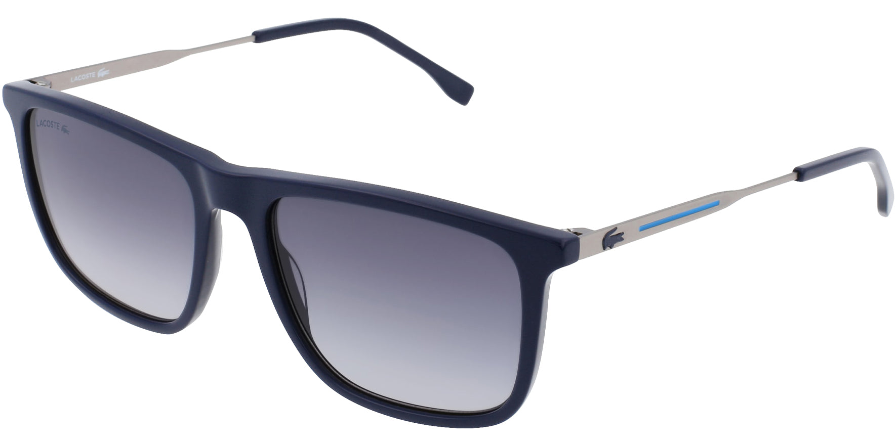 Lacoste Blue Flat Top Slim Square w/ Gradient Lens - Eyedictive