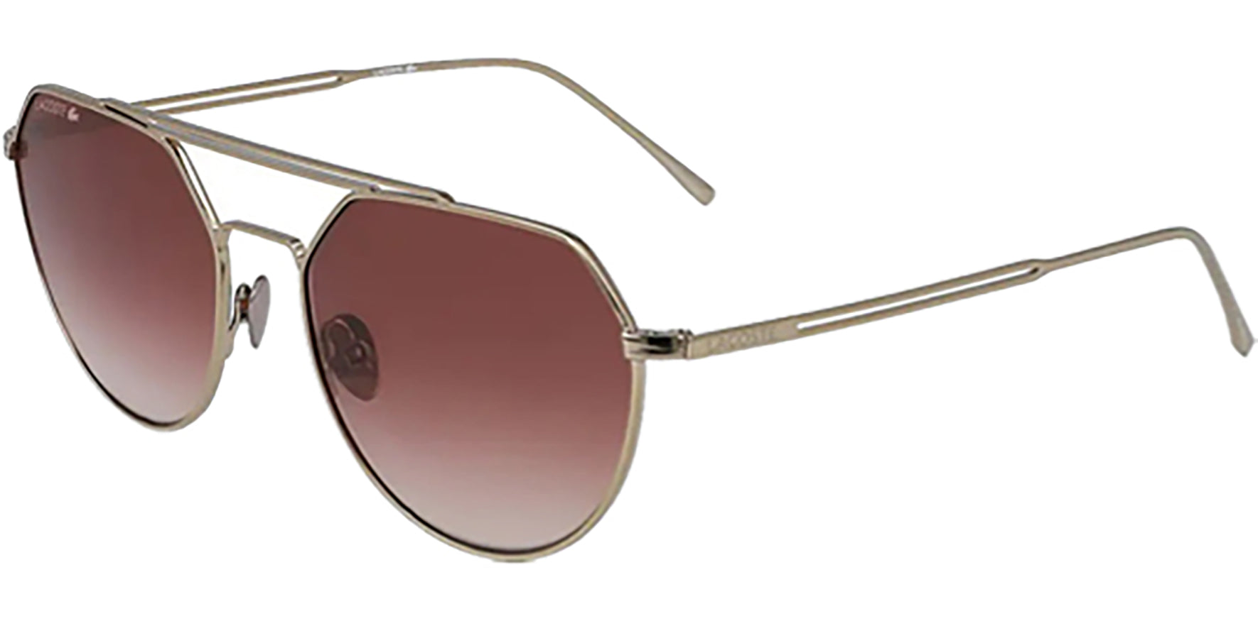 Lacoste Geometric Aviator Sunglasses w/ Zeiss Lens - Eyedictive