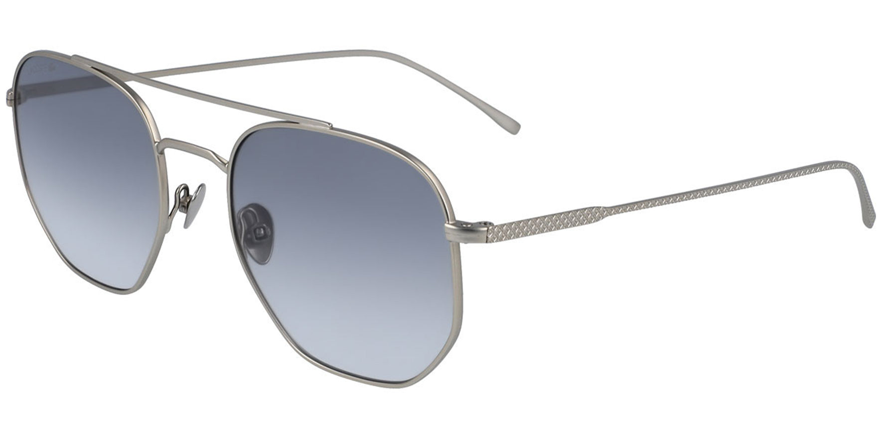 Lacoste Geometric Aviator w/ Textured Pique Temples - Eyedictive