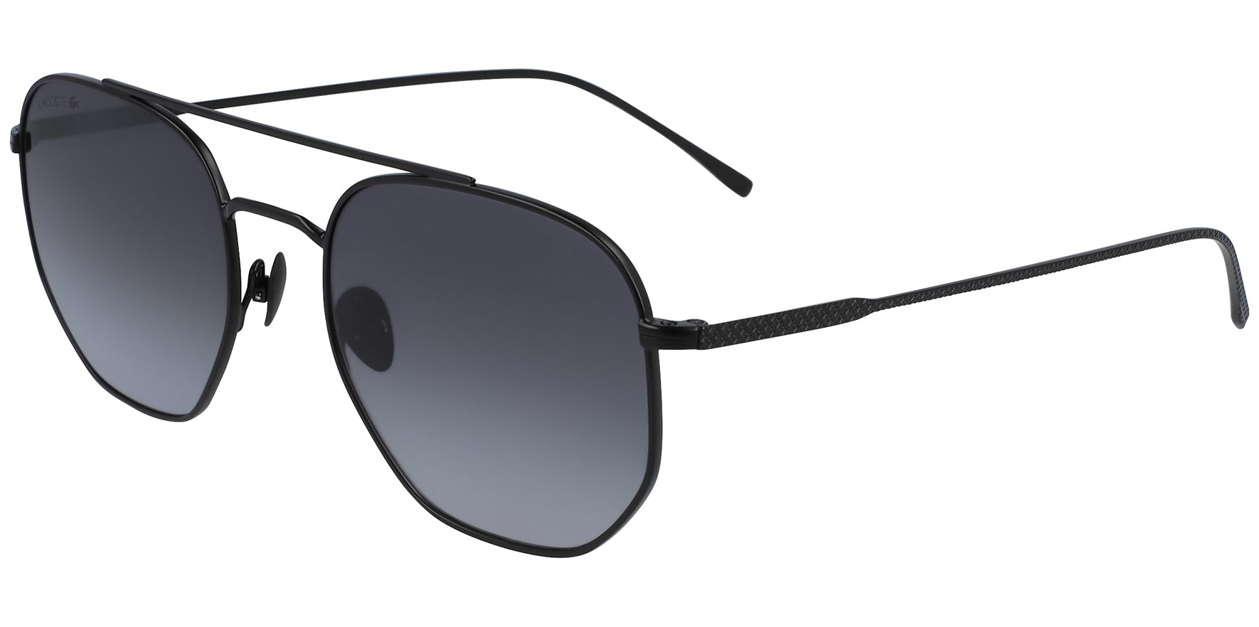 Lacoste Geometric Aviator w/ Textured Pique Temples - Eyedictive