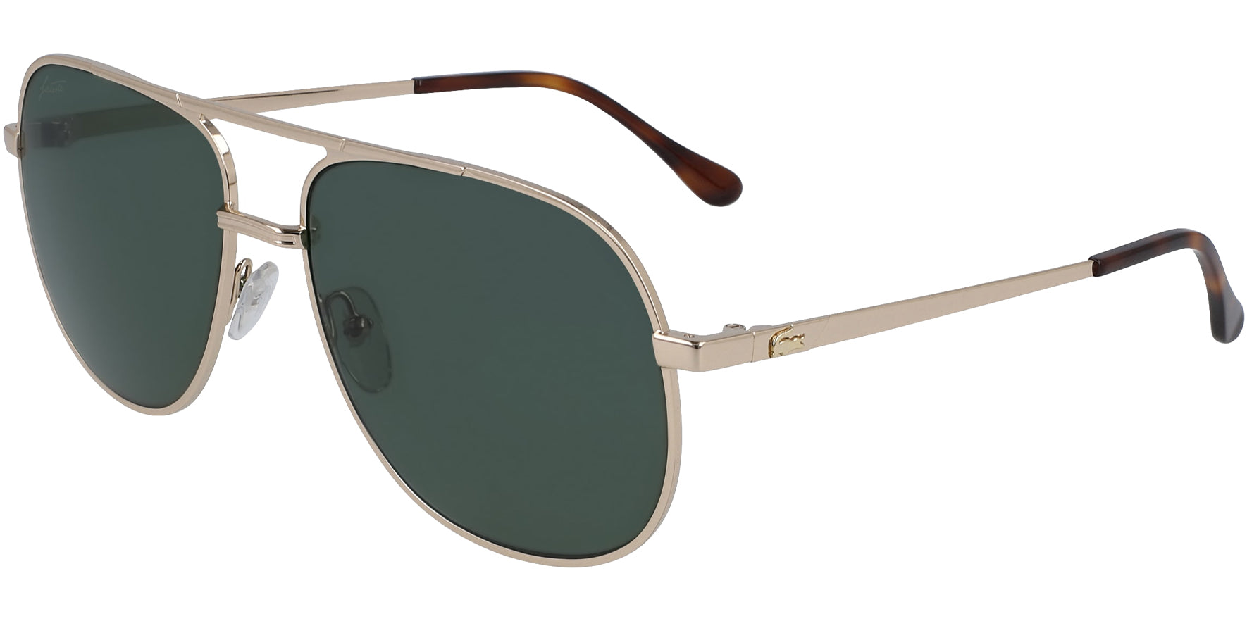 Lacoste Gold-Tone Metal Navigator w/ Tempered Glass Lens - Eyedictive