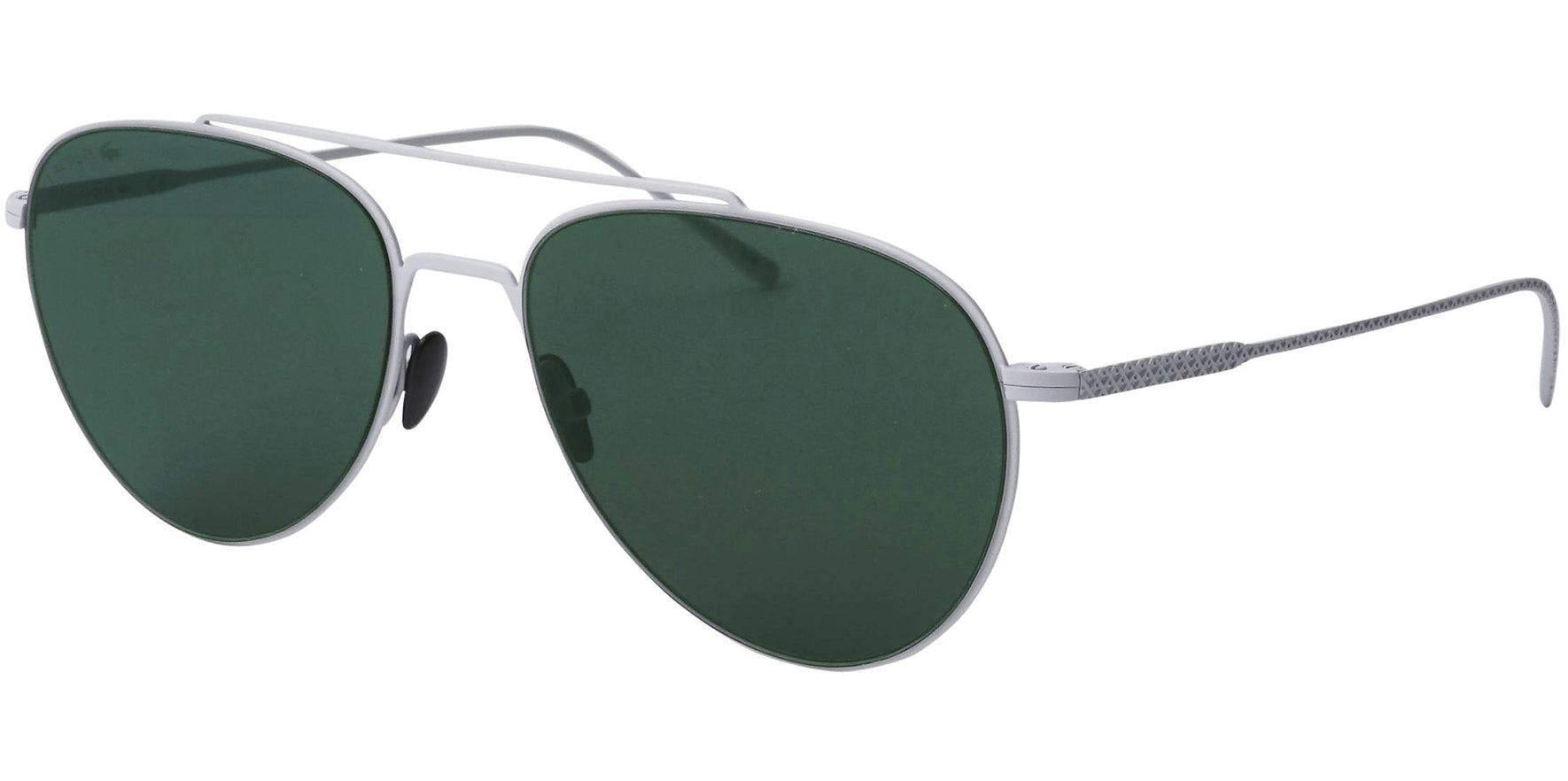 Lacoste Matte White Modern Aviator - Eyedictive