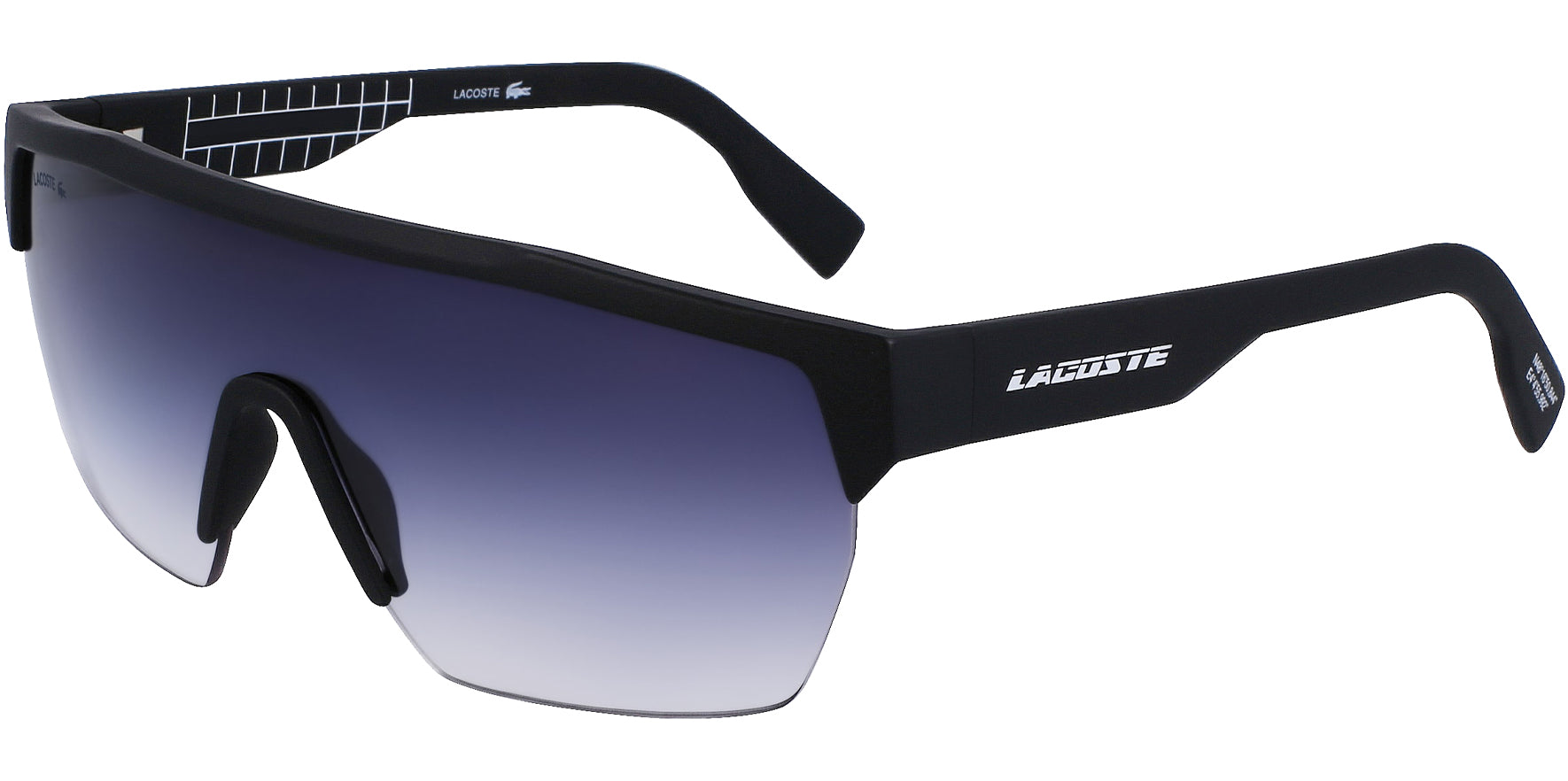 Lacoste Semi-Rimless Shield w/ Gradient Lens - Eyedictive