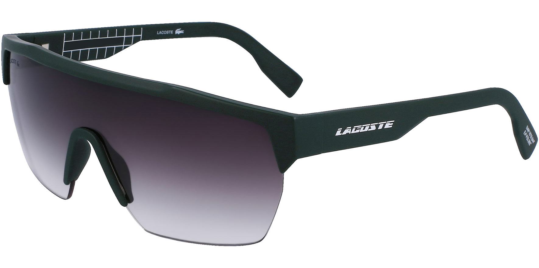 Lacoste Semi-Rimless Shield w/ Gradient Lens - Eyedictive