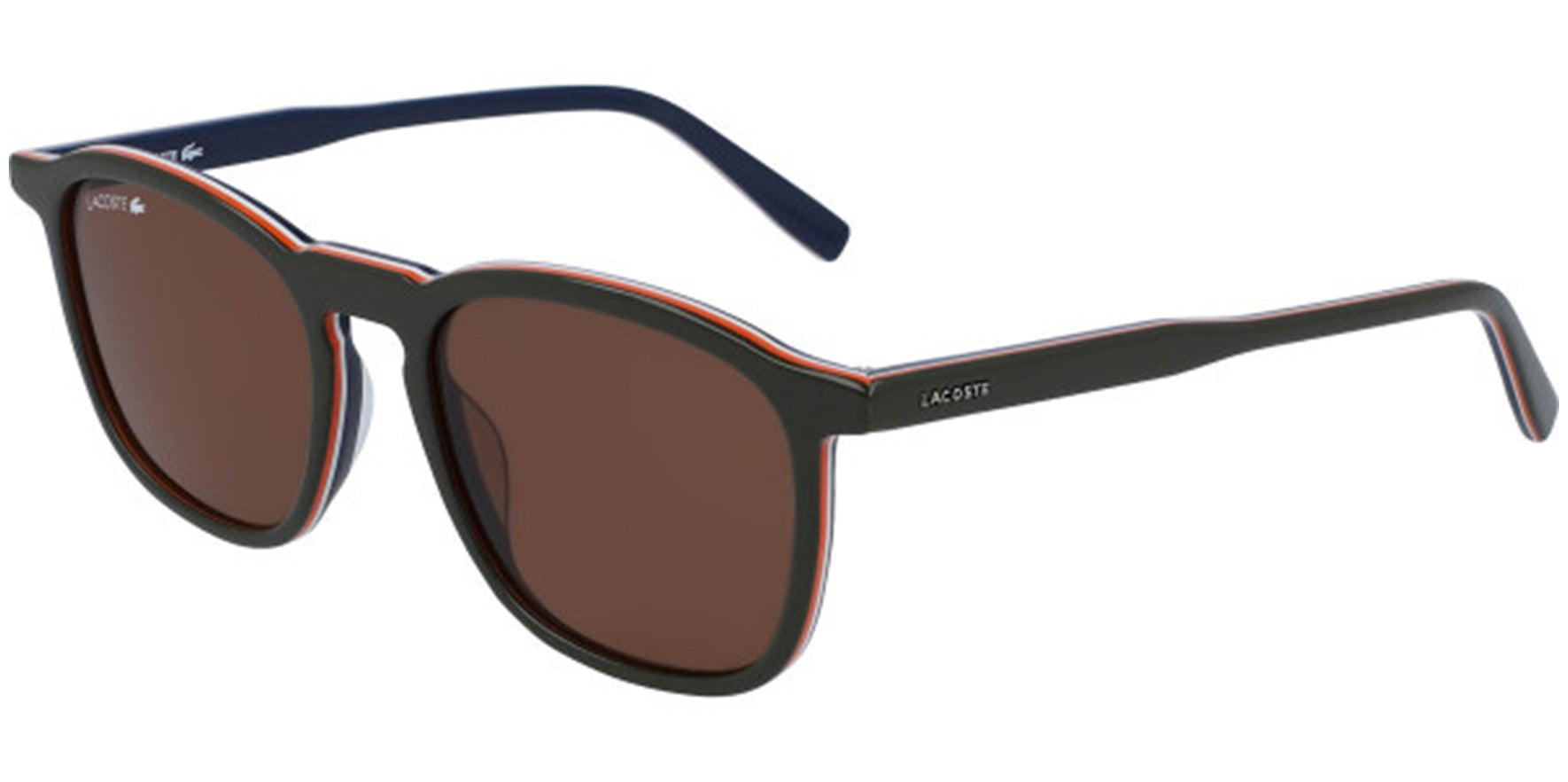 Lacoste Soft Square Classic w/ Multi-Stripe Edges - Eyedictive