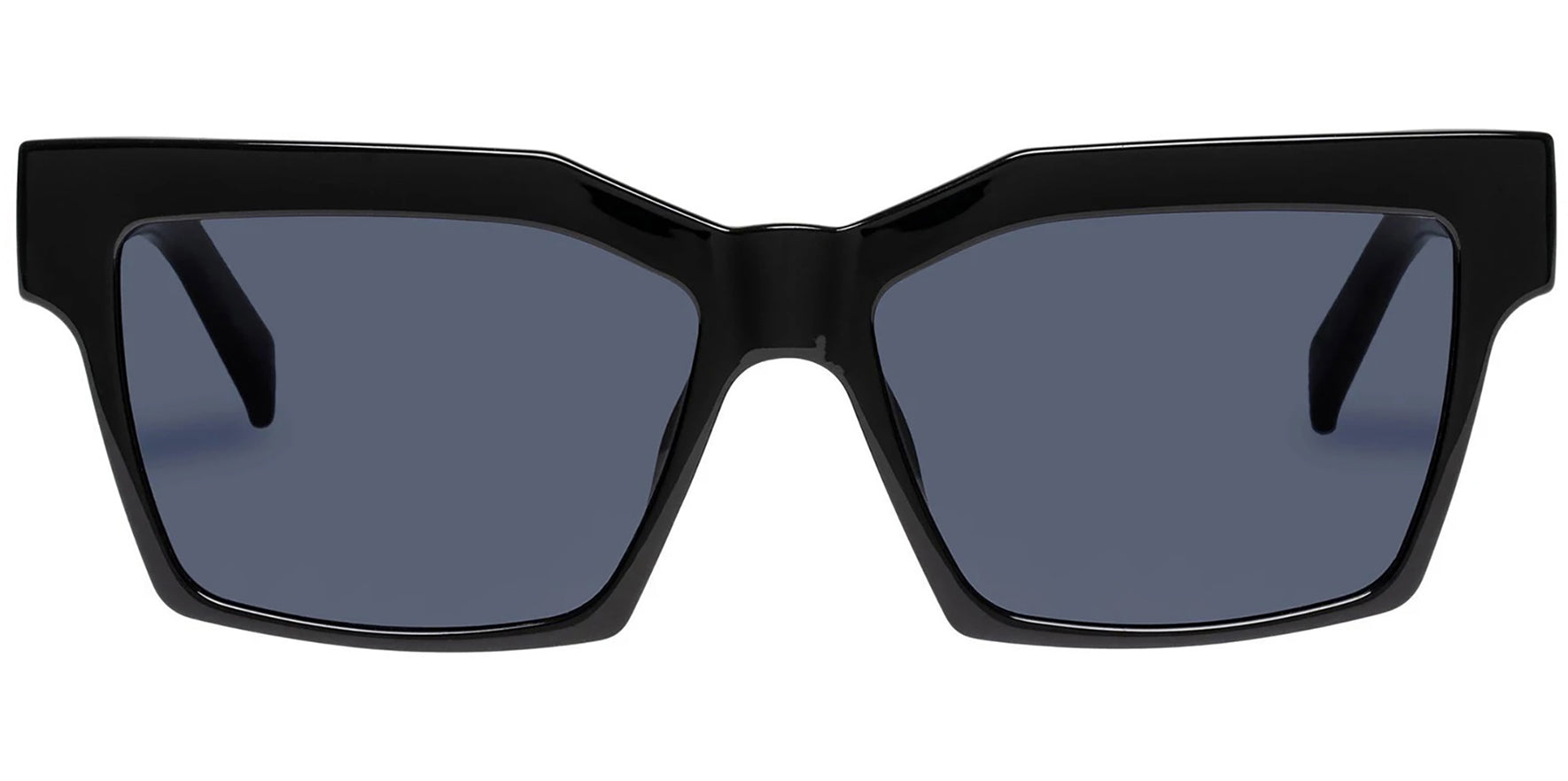 Le Specs Azzurra Black Geometric Square - Eyedictive