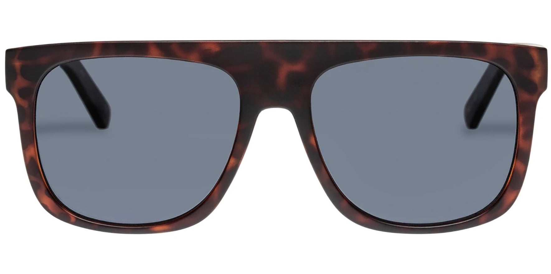 Le Specs Covert Polarized Matte Tortoise Flat Top Square - Eyedictive