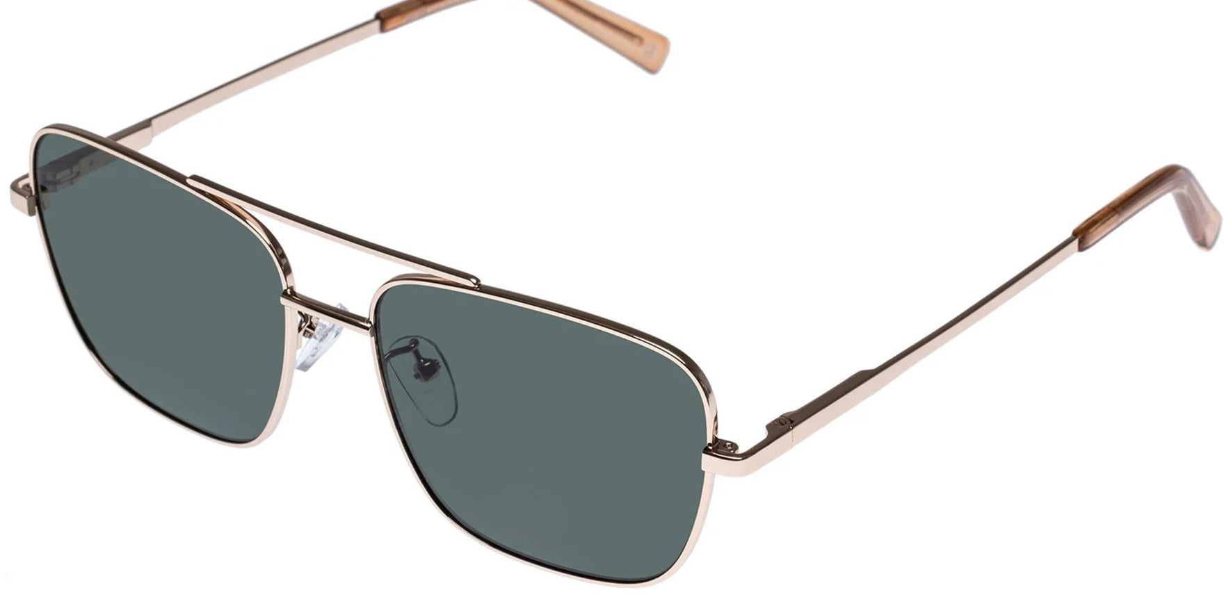 Le Specs Hercules Rose Gold-Tone Square Aviator - Eyedictive