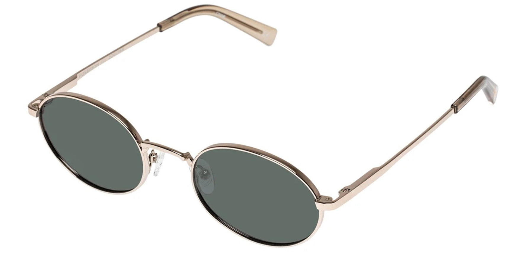 Le Specs Poseidon Polarized Gold-Tone Oval - Eyedictive