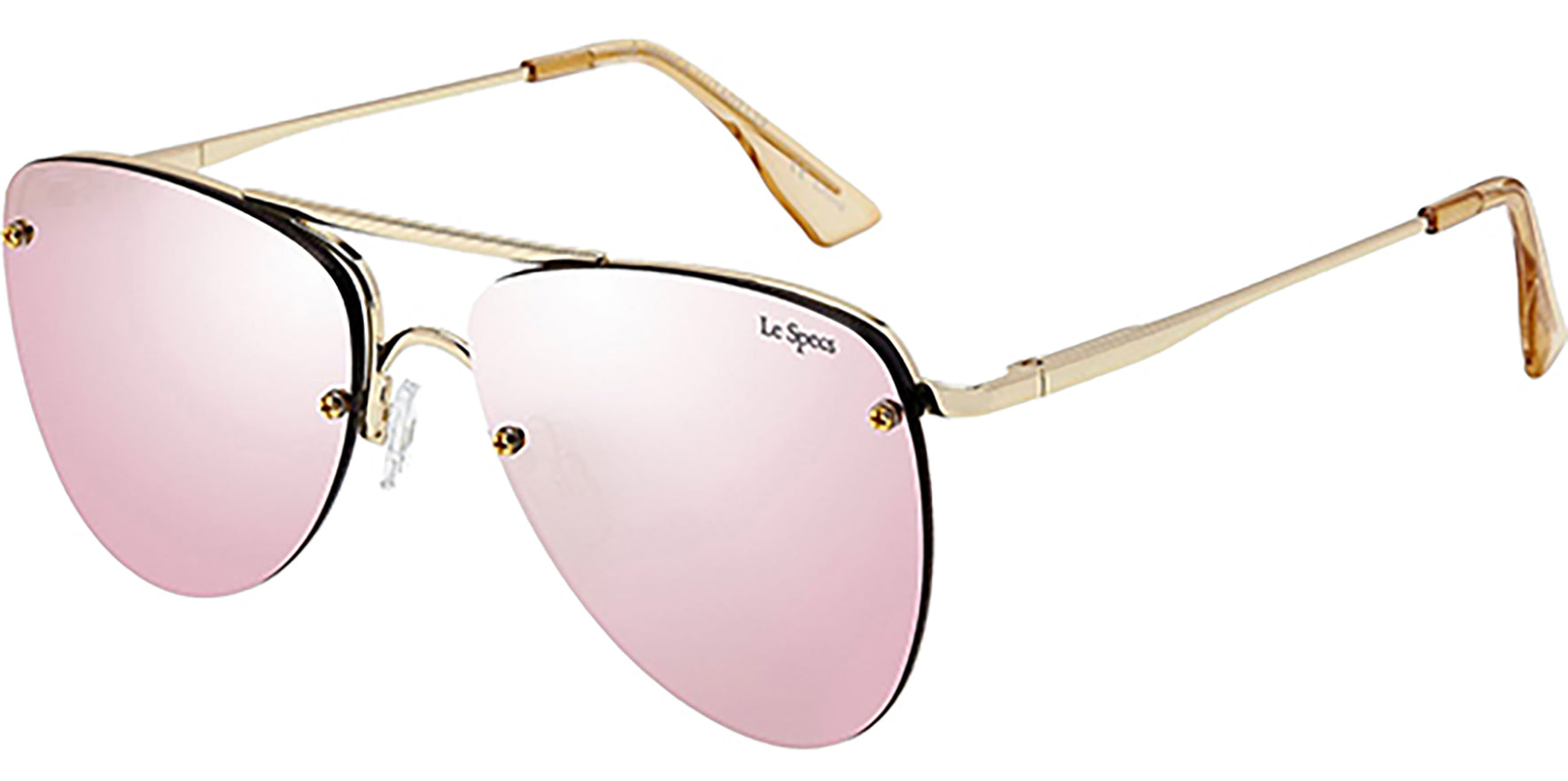 Le Specs The Prince Aviator w/ Blush Mirror Lens - Eyedictive