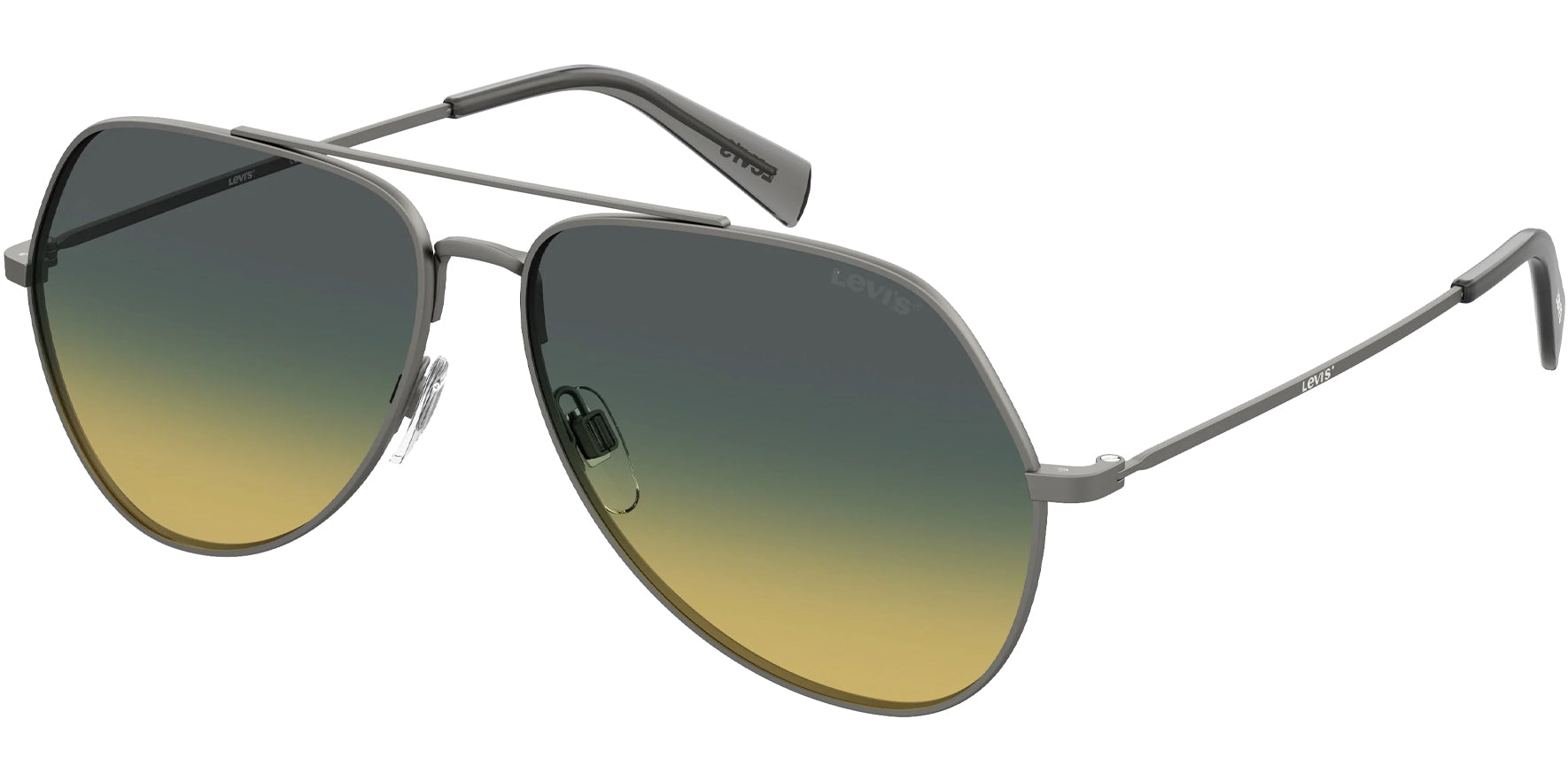 Levi's Dark Matte Ruthenium Aviator w/ Gradient Lens - Eyedictive