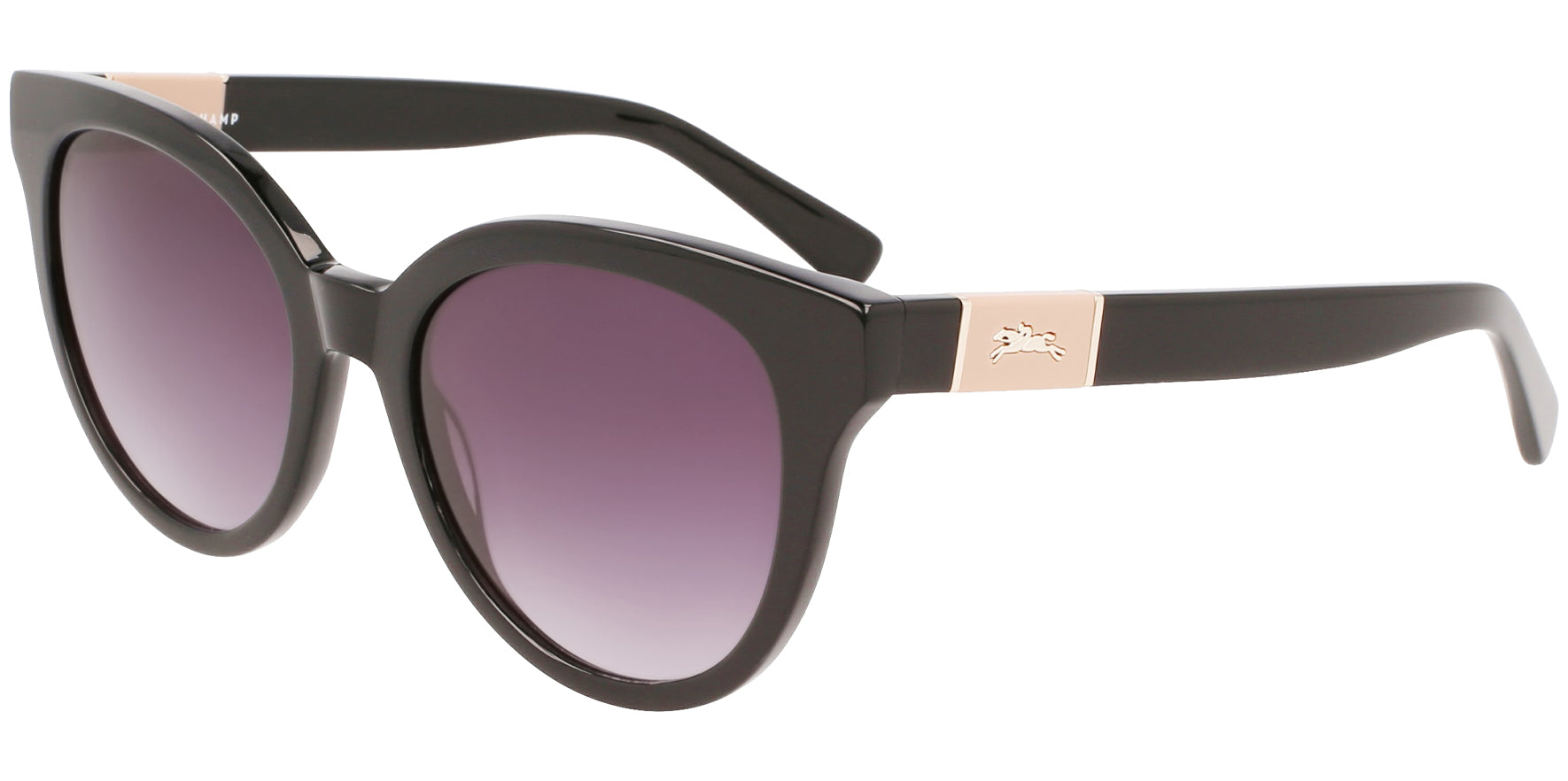 Longchamp Black Round w/ Gradient Lens - Eyedictive