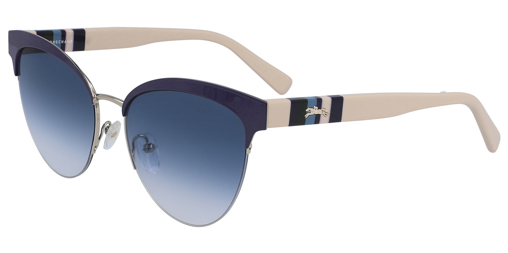 Longchamp Blue Semi-Rimless Cat Eye w/Gradient Lens - Eyedictive