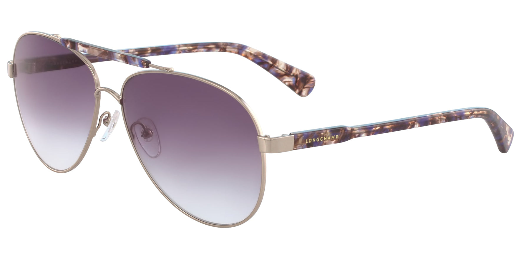 Longchamp Brow-Bar Aviator w/ Gradient Lens - Eyedictive