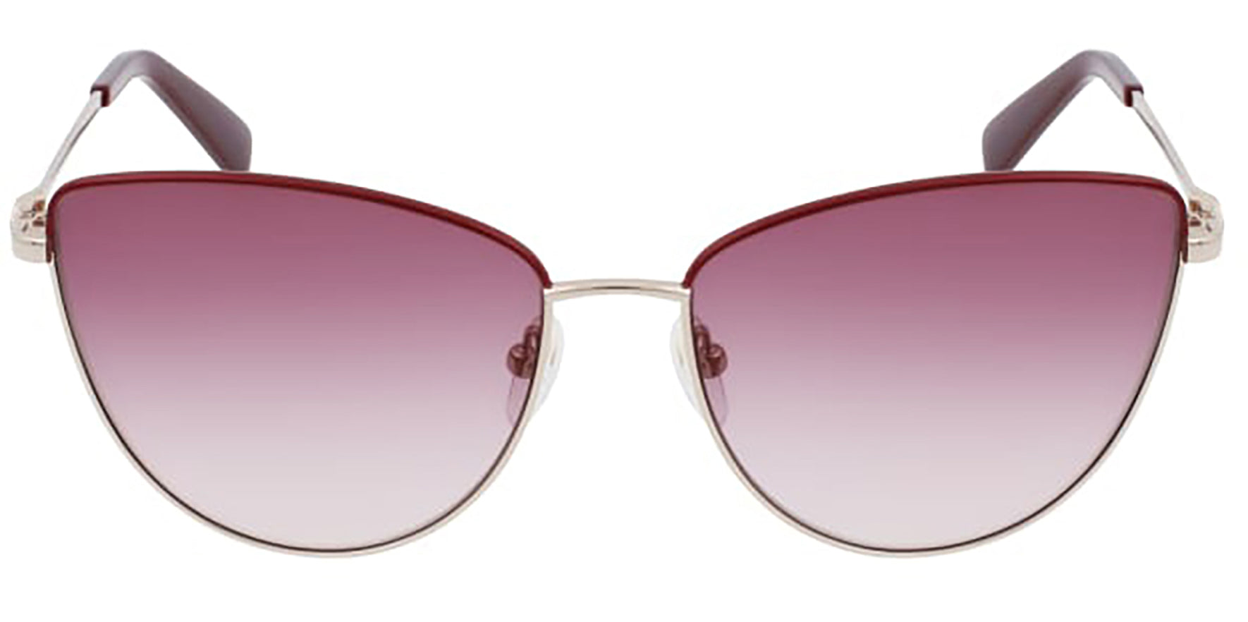 Longchamp Gold-Tone/Wine Cat-Eye w/ Gradient Lens - Eyedictive