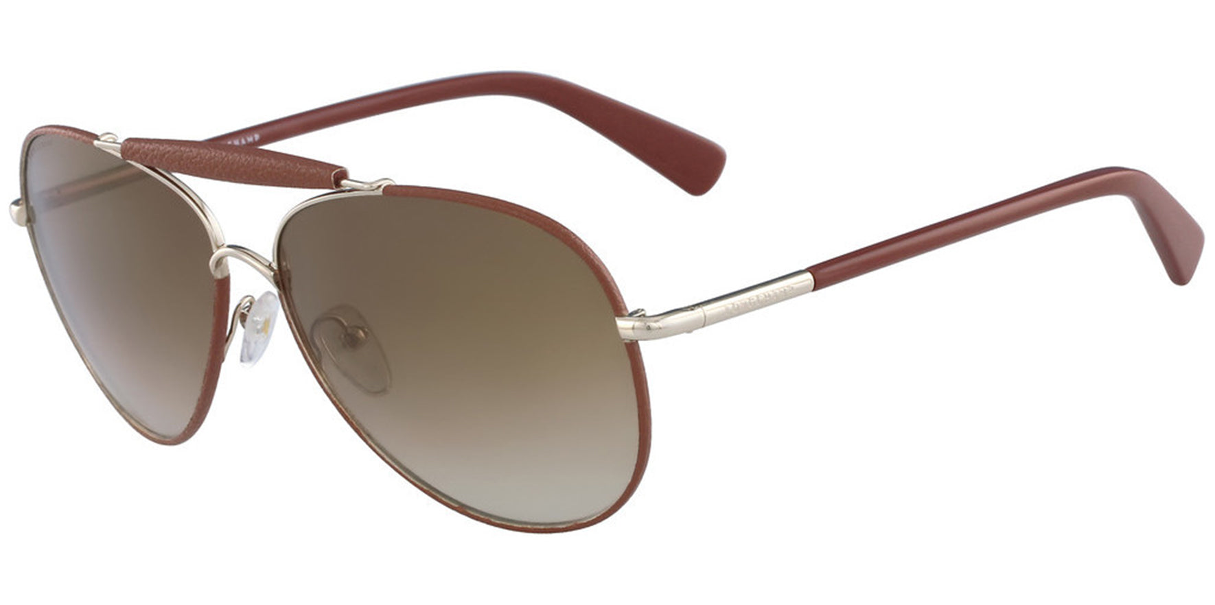 Longchamp Leatherette Wrapped Aviator w/ Gradient Lens - Eyedictive