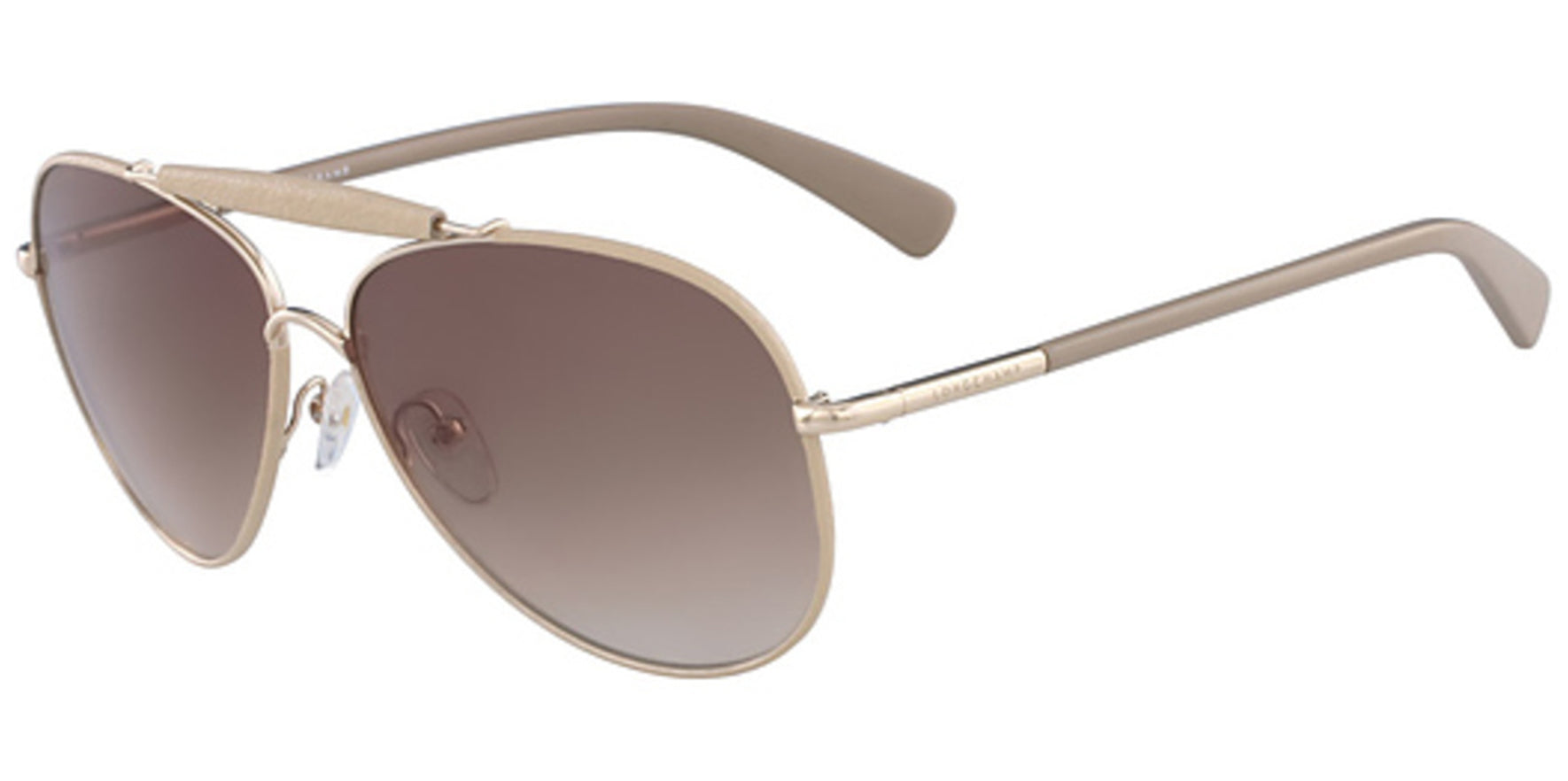 Longchamp Leatherette Wrapped Aviator w/ Gradient Lens - Eyedictive