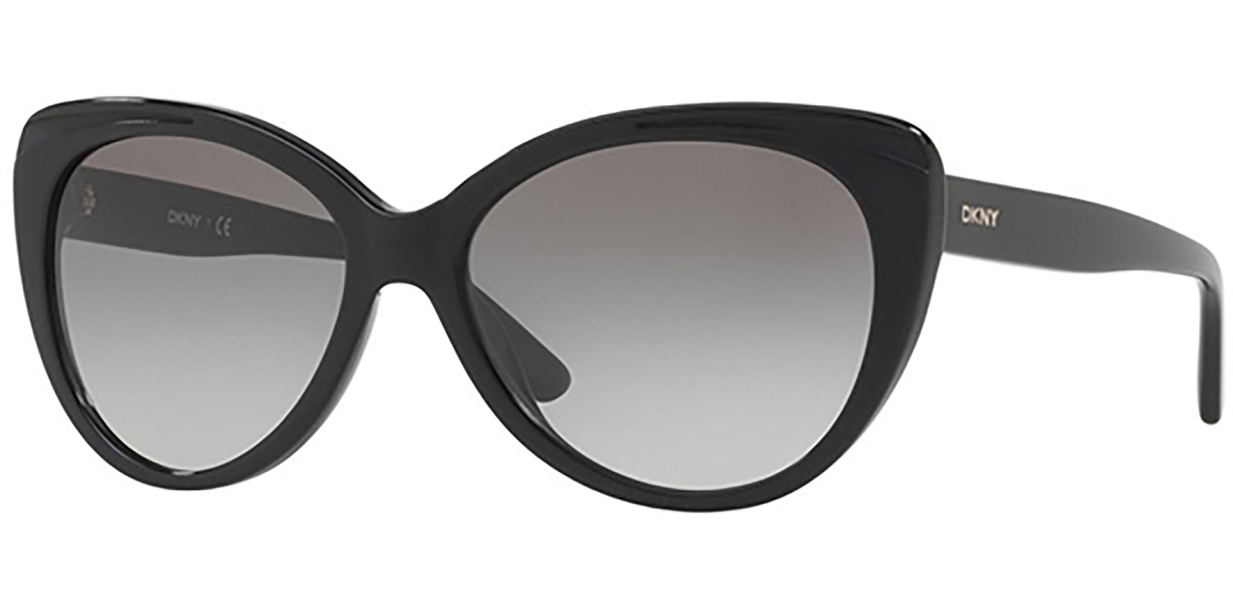 DKNY Shiny Black Cat-Eye w/ Gradient Lens - Eyedictive