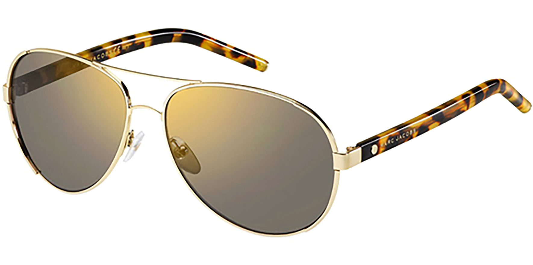 Marc Jacobs Gold-Tone Aviator w/ Flash Lens - Eyedictive