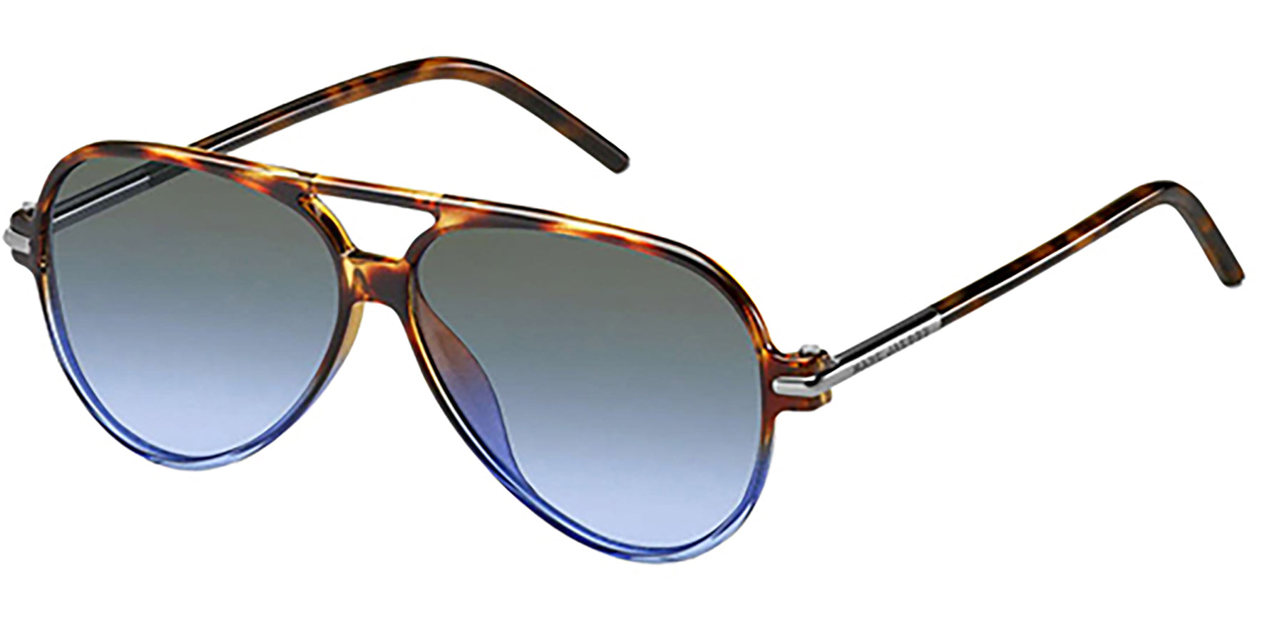 Marc Jacobs Havana Blue Aviator w/ Grey Silver Lens - Eyedictive