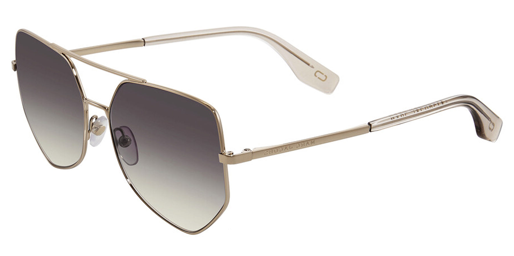 Marc Jacobs Gold-Tone Geometric Aviator - Eyedictive