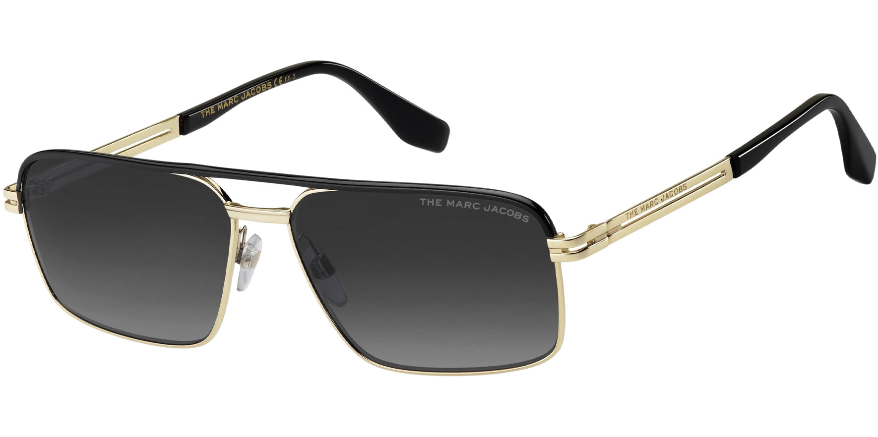 Marc Jacobs Gold-Tone/Black Rectangle w/Gradient Lens - Eyedictive