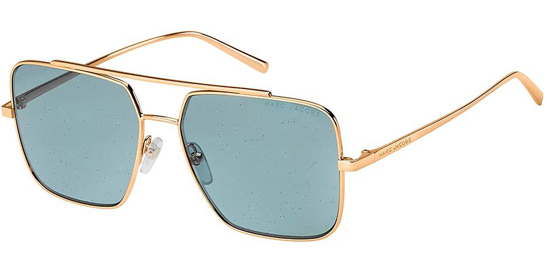 Marc Jacobs Gold/Copper Square Aviator w/ Glitter Lens - Eyedictive