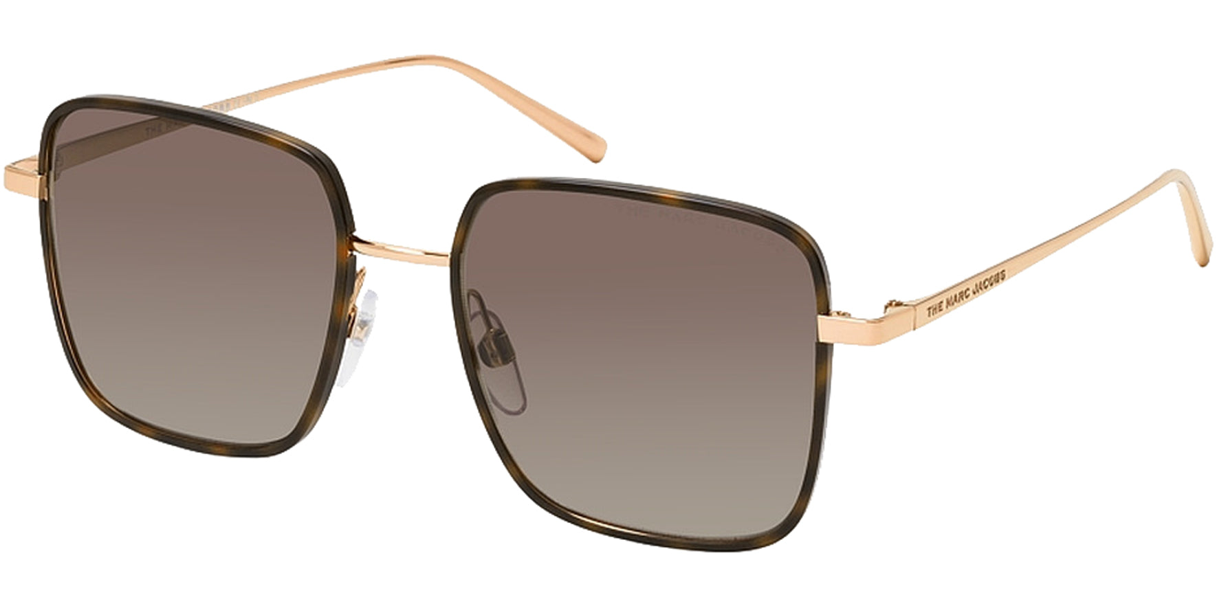 Marc Jacobs Havana Gold-Tone Square w/ Gradient Lens