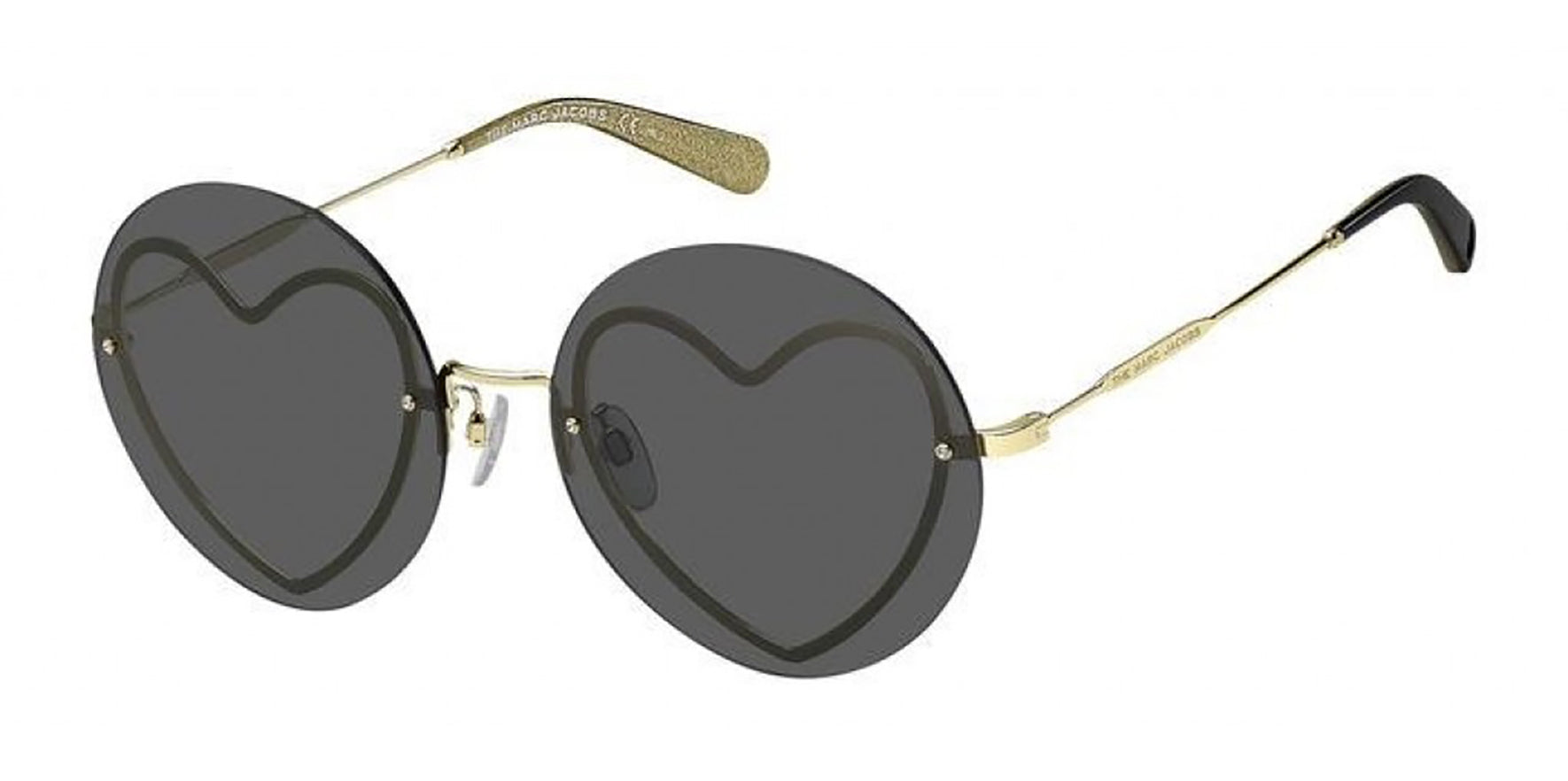 Marc Jacobs Oversize Round w/Gold-Tone Hearts - Eyedictive