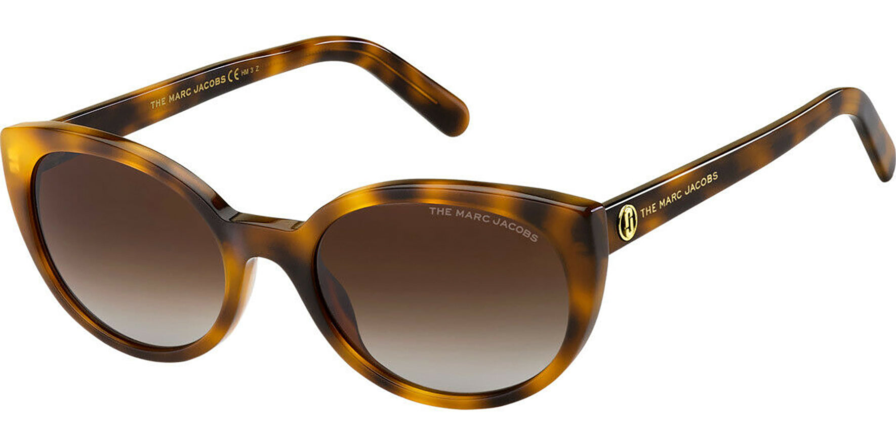 Marc Jacobs Polarized Havana Oval Cat Eye w/ Gradient Lens - Eyedictive