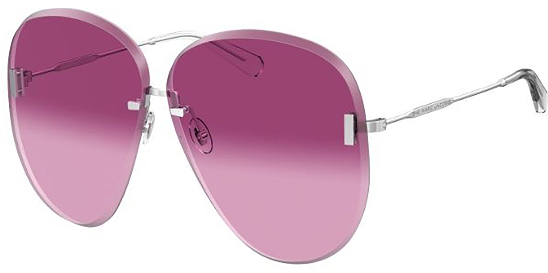 Marc Jacobs Rimless Oversize Aviator w/Gradient Lens - Eyedictive