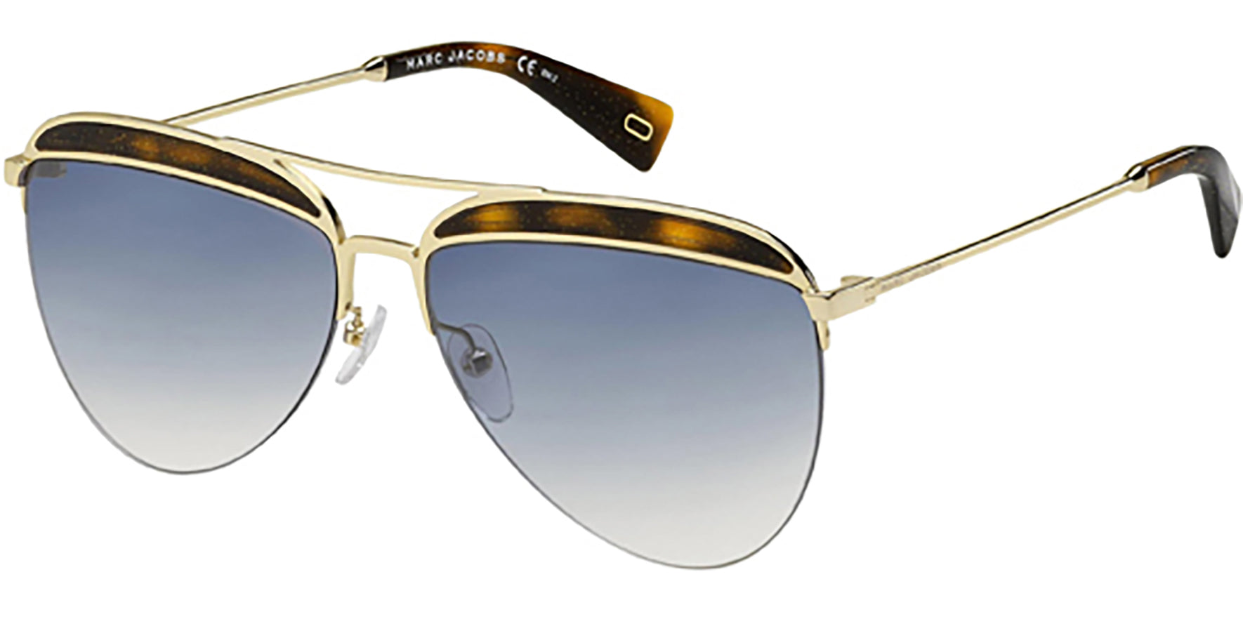 Marc Jacobs Vintage Style Semi-Rimless Aviator - Eyedictive