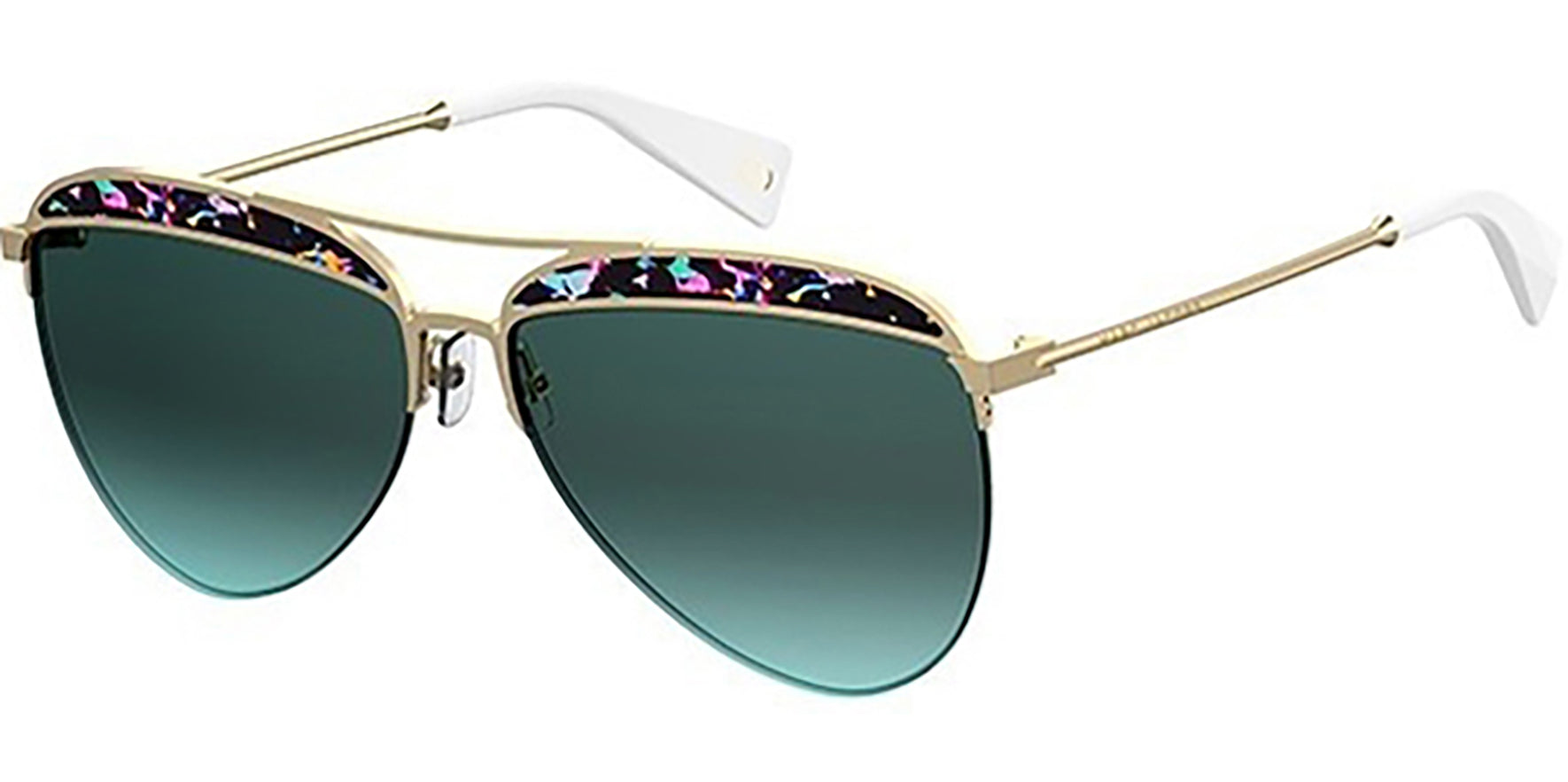 Marc Jacobs Retro Style Gold Tone Aviator - Eyedictive