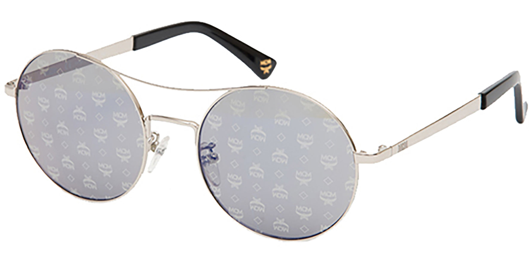 MCM Shiny Light Vintage Aviator w/ Blue Flash Lens - Eyedictive