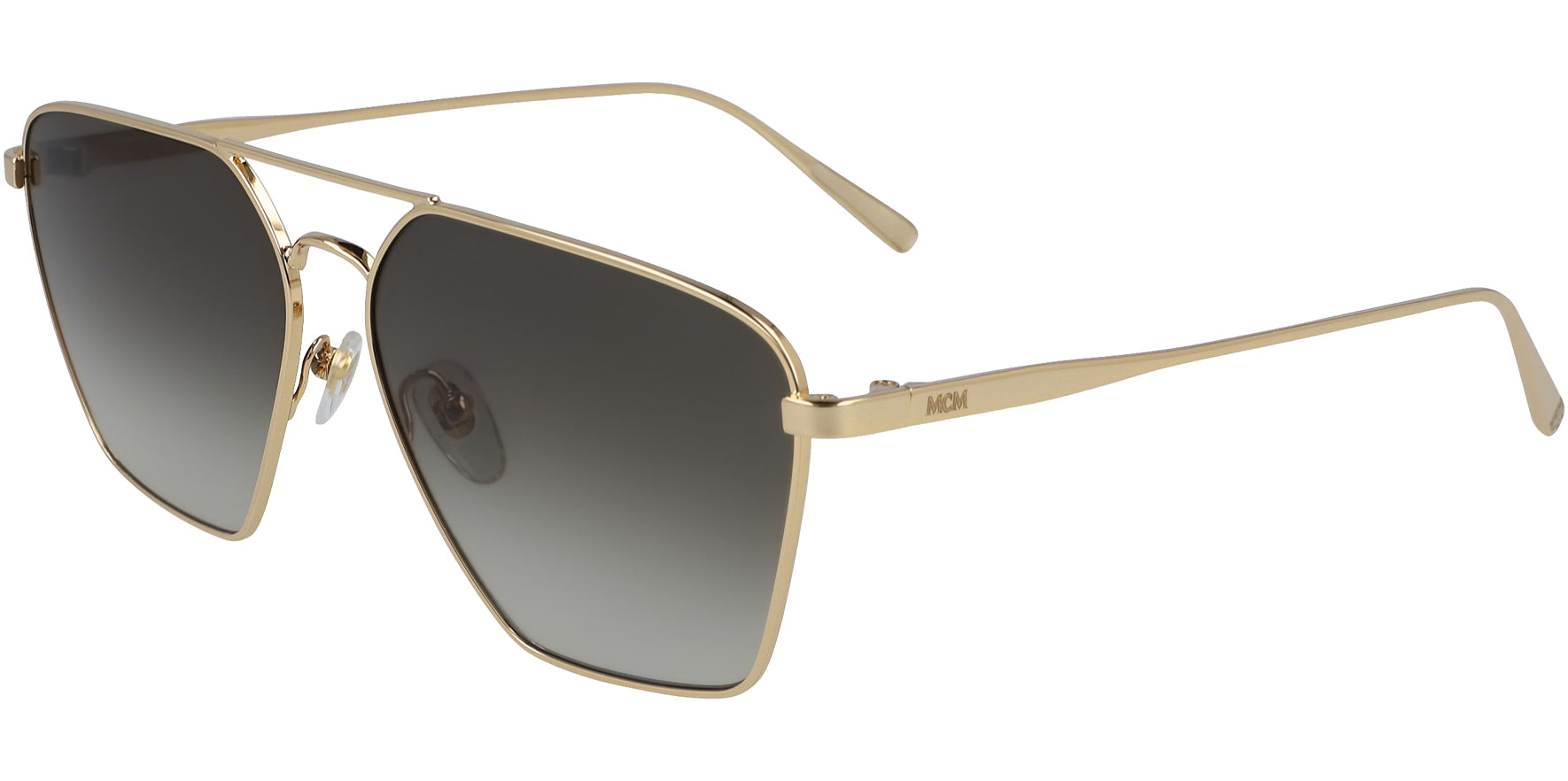 MCM Shiny Gold-Tone Geometric Navigator - Eyedictive