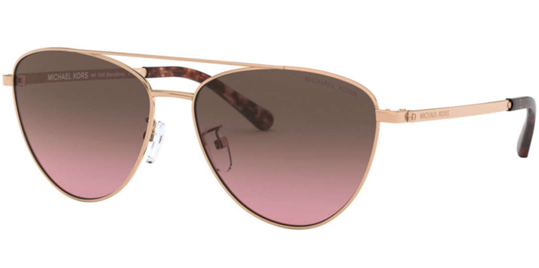 Michael Kors Barcelona Rose Gold-Tone Stylized Pilot w/ Gradient Lens - Eyedictive