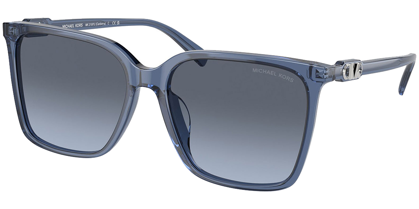 Michael Kors Canberra Blue Transparent Square w/ Gradient Lens - Eyedictive