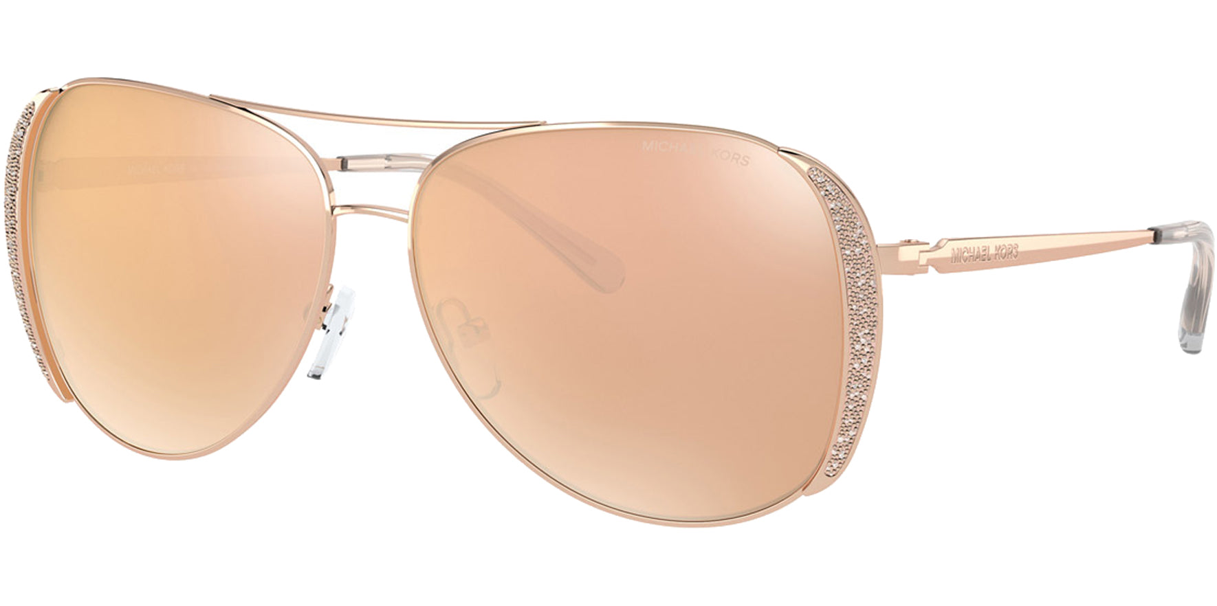 Michael Kors Chelsea Glam Rose Gold-Tone Aviator - Eyedictive